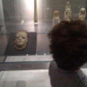 Studying Benin sculptures at The British Museum