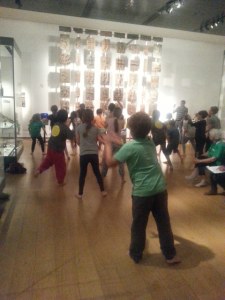 Aboriginal Dance activity at the British Museum sleepover